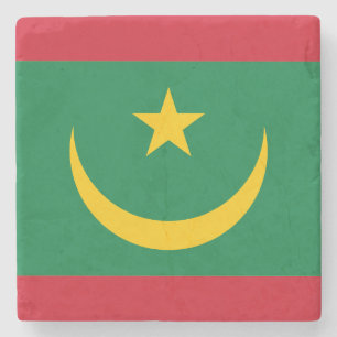 Flagge Mauretaniens Steinuntersetzer