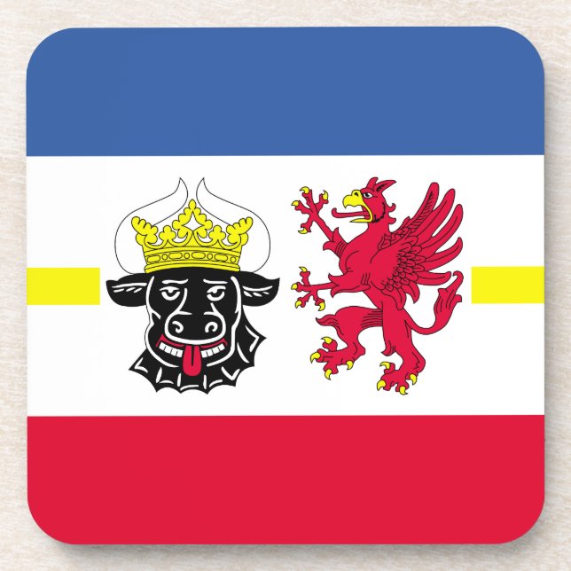 Flagge Mecklenburg-Vorpommern Untersetzer (Vorderseite)