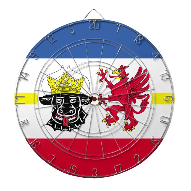 Flagge Mecklenburg-Western Pommern Dartboard Dartscheibe (vorne)