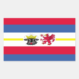 Flagge Mecklenburg-Western Pommern Rechteckig Rechteckiger Aufkleber