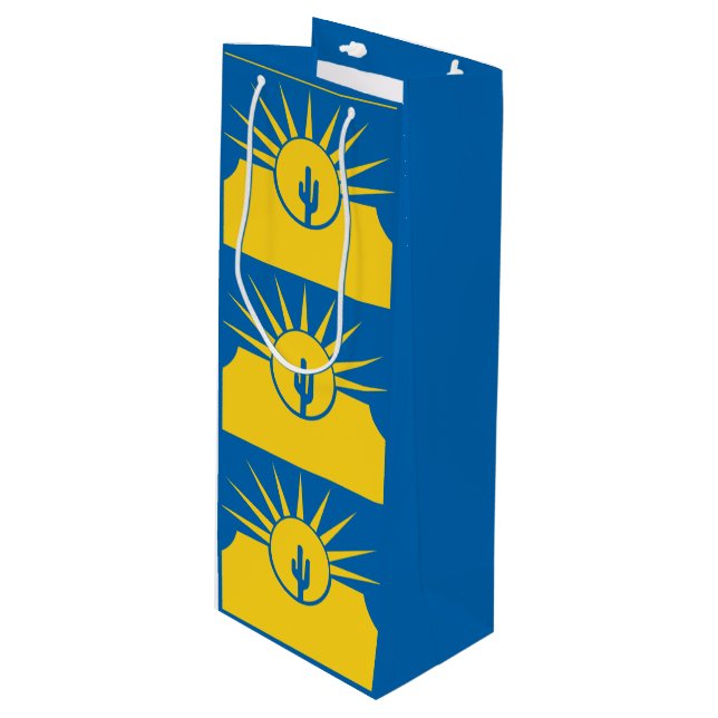 Flagge Mesa, Weinbeutel Arizona Geschenktüte Für Weinflaschen (Vorderseite Schrägansicht)