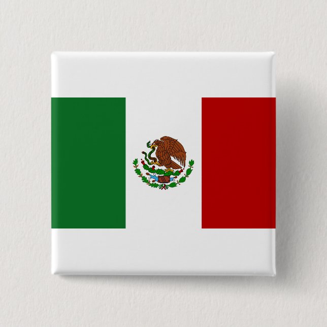Flagge Mexikos Button (Vorderseite)