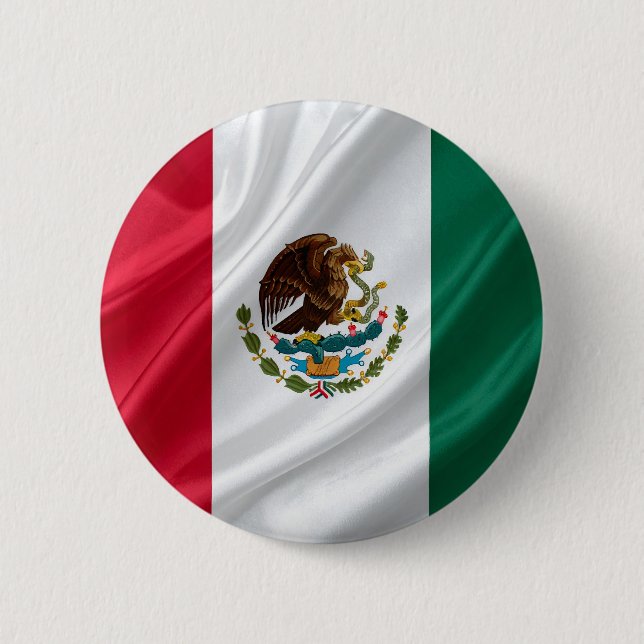 Flagge Mexikos Button (Vorderseite)