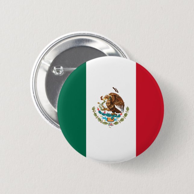 Flagge Mexikos Button (Vorne & Hinten)