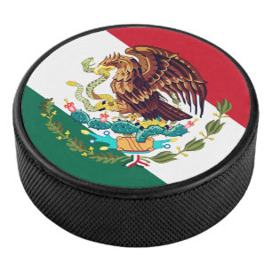 Flagge Mexikos Eishockey Puck