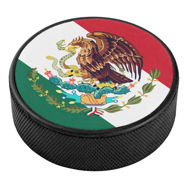Flagge Mexikos Eishockey Puck (3/4)