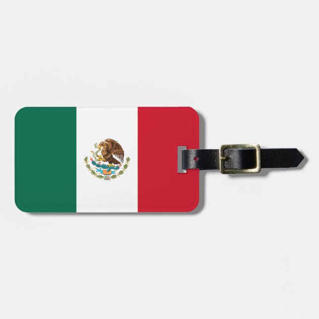 Flagge Mexikos Gepäckanhänger (Vorderseite horizontal)