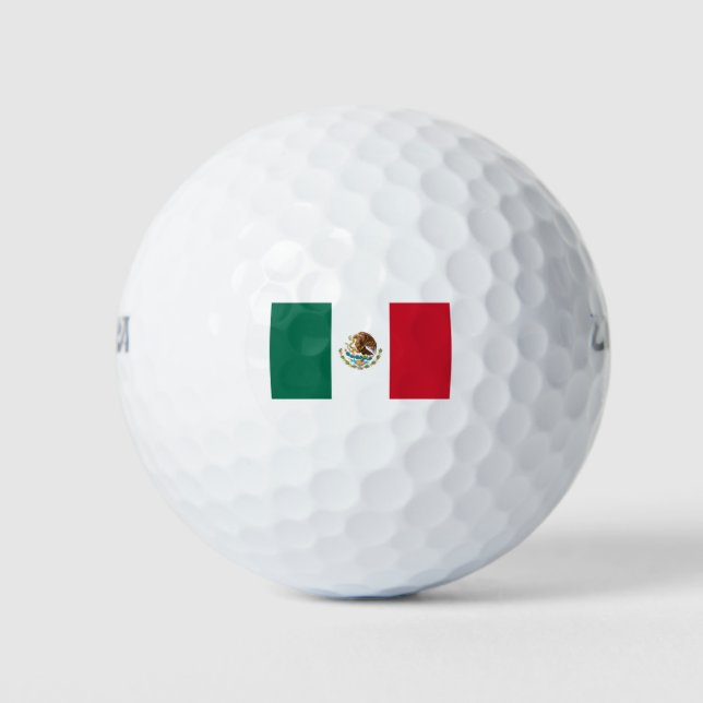 Flagge Mexikos Golfball (Vorderseite)