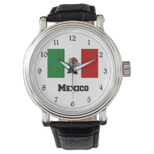 Flagge Mexikos Großuhr Armbanduhr