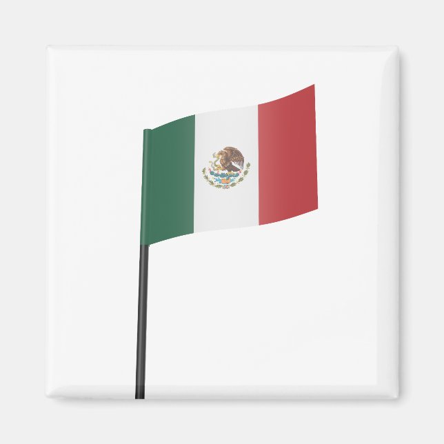 Flagge Mexikos Magnet (Vorne)
