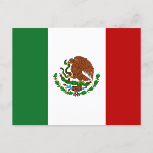 Flagge Mexikos Postkarte