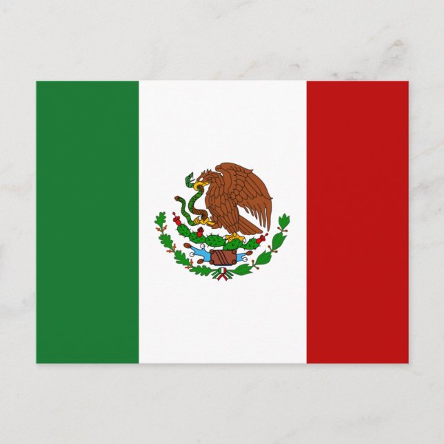 Flagge Mexikos Postkarte (Vorderseite)