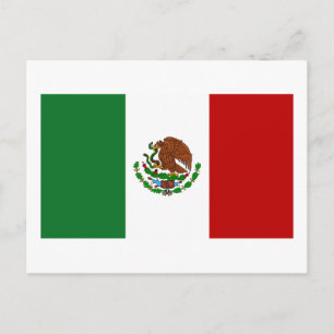 Flagge Mexikos Postkarte