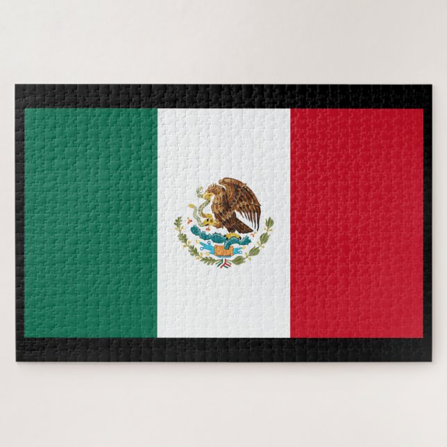 Flagge Mexikos Puzzle (Horizontal)