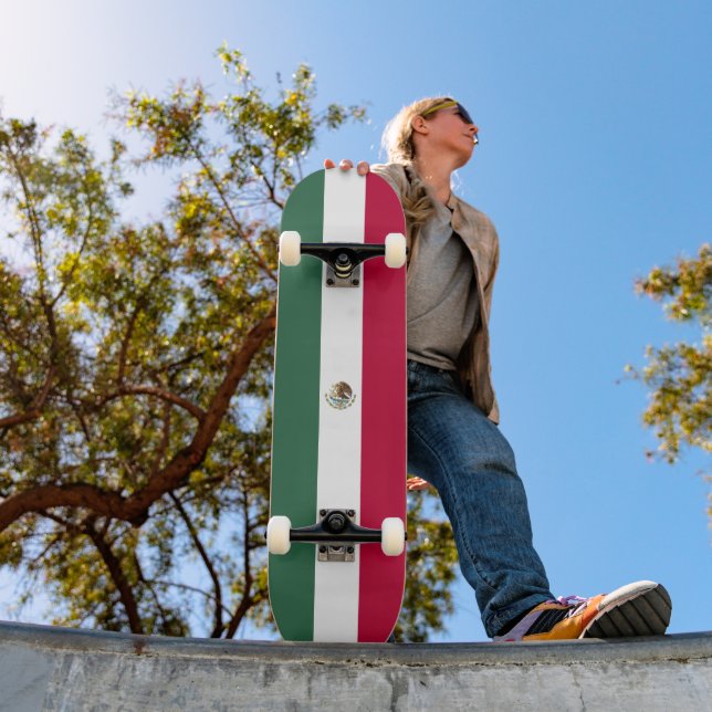 Flagge Mexikos Skateboard (Außenbereich 1)