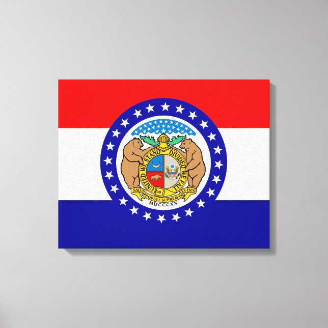 Flagge Missouri Leinwanddruck (Vorderseite)