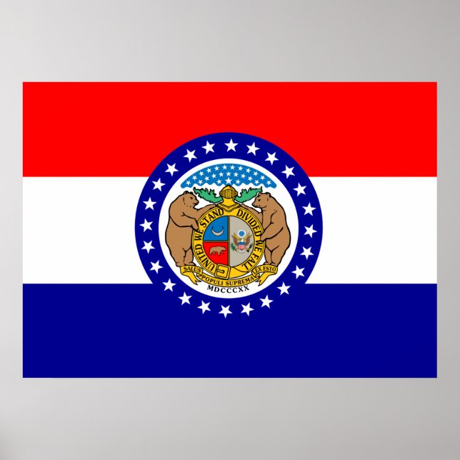Flagge Missouri Poster (Vorne)