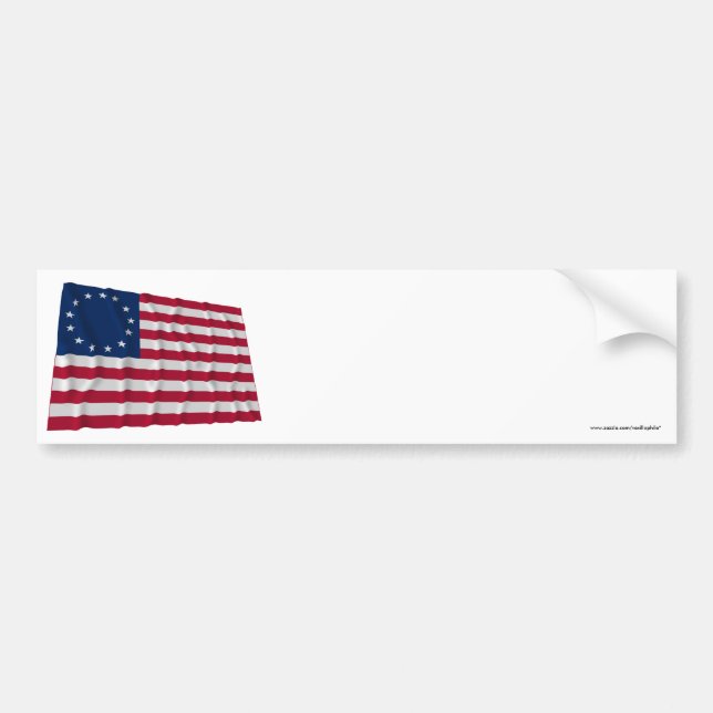 Flagge mit 13 Sternen, Betsy- Rossmuster Autoaufkleber (Vorne)