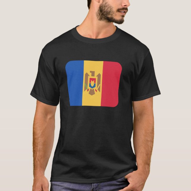 Flagge Moldawien T-Shirt (Vorderseite)
