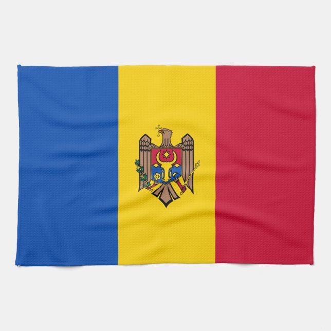 Flagge Moldawiens Geschirrtuch (Horizontal)