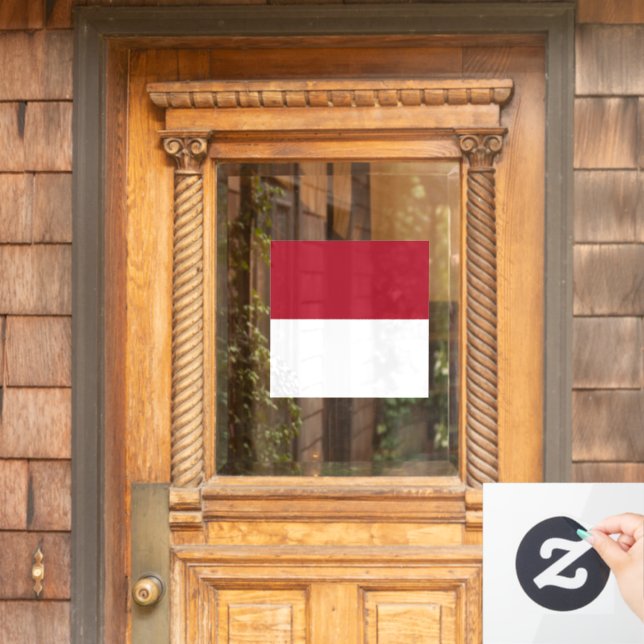 Flagge Monaco Fensteraufkleber (Haustür)