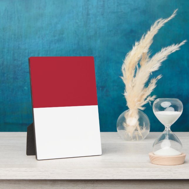 Flagge Monaco Fotoplatte (Seite)