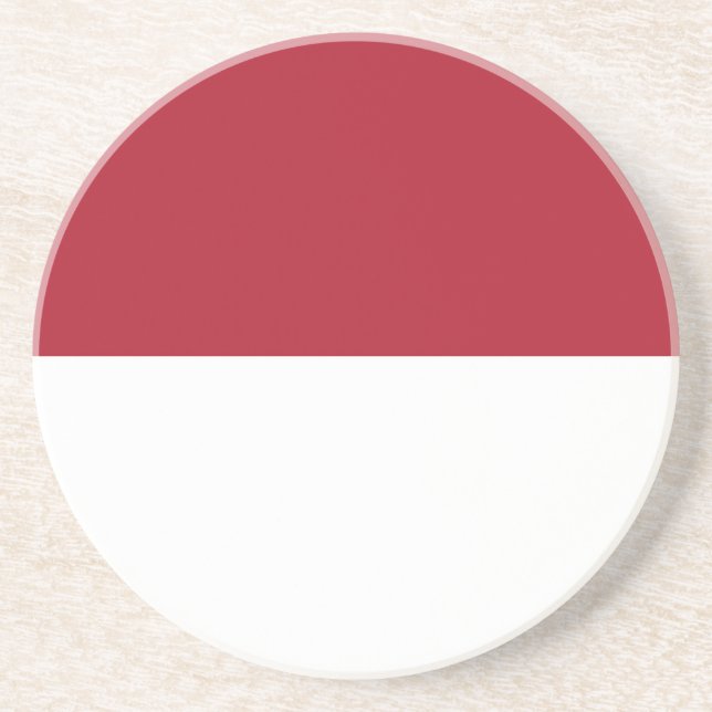 Flagge Monaco Getränkeuntersetzer (Vorne)