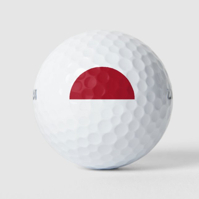 Flagge Monaco Golfball (Vorderseite)