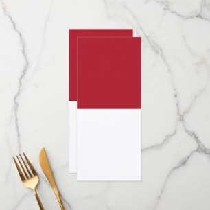 Flagge Monaco Menükarte