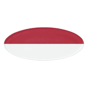 Flagge Monaco Namenschild