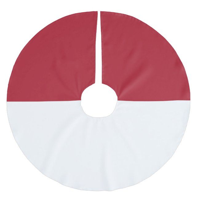 Flagge Monaco Polyester Weihnachtsbaumdecke (Vorderseite)