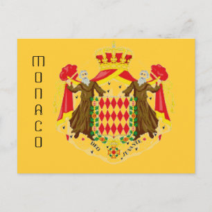 Flagge Monaco Postkarte
