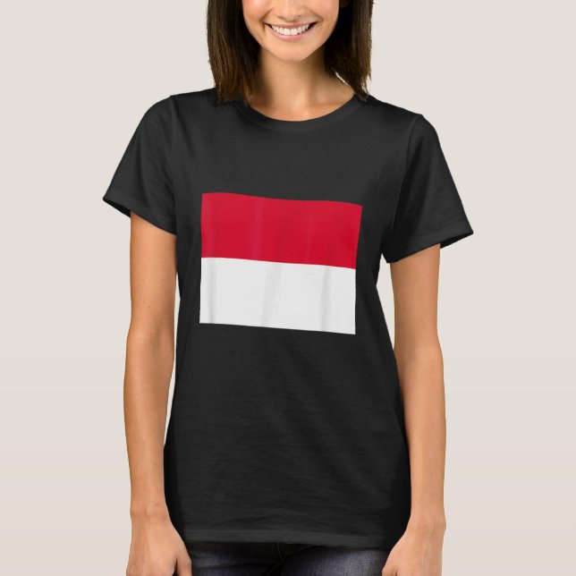 Flagge Monaco T-Shirt (Vorderseite)