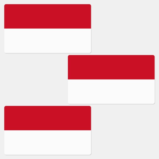 Flagge Monacos Etiketten (Gruppe)