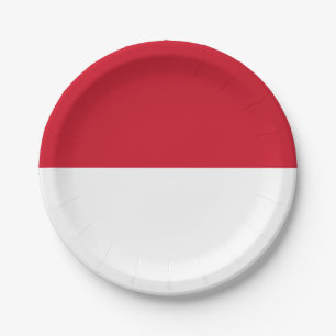 Flagge Monacos Pappteller