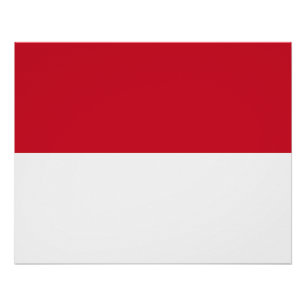 Flagge Monacos Poster
