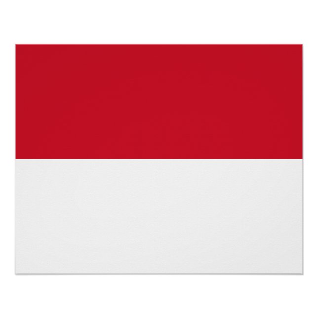 Flagge Monacos Poster (Vorderseite)