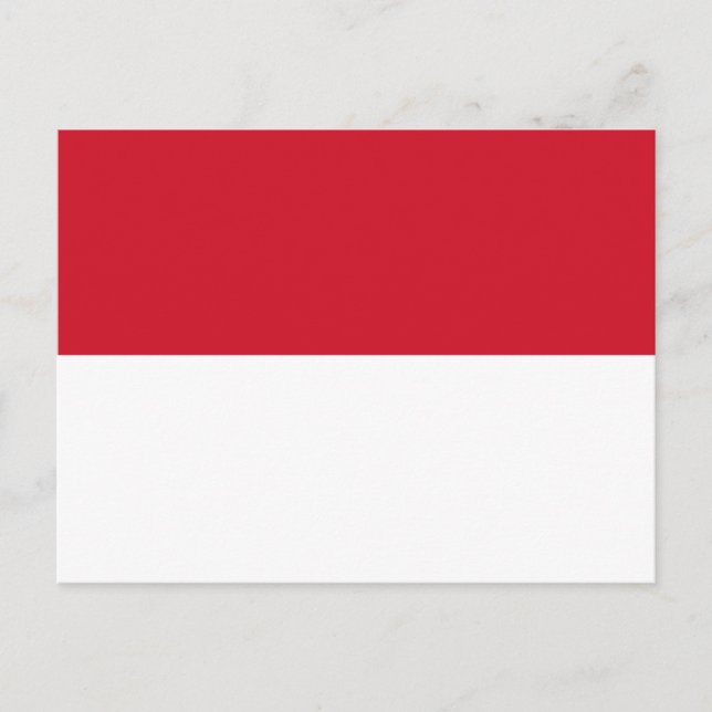 Flagge Monacos Postkarte (Vorderseite)