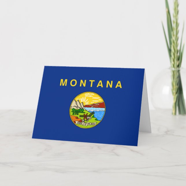 Flagge Montanas, Montanan Flagge Karte (Vorderseite)