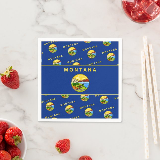 Flagge Montanas, Montanan Flagge Serviette (Beispiel)