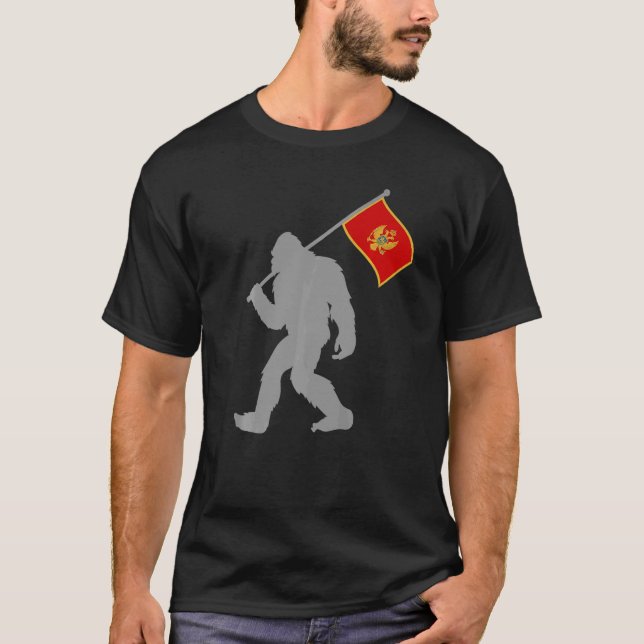 Flagge Montenegros: Corna Gora oder montenegrische T-Shirt (Vorderseite)