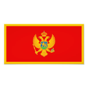 Flagge Montenegros Fotodruck