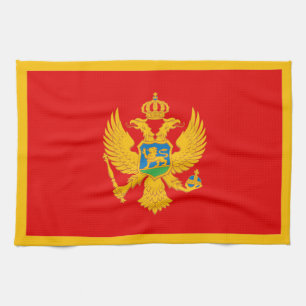 Flagge Montenegros Geschirrtuch