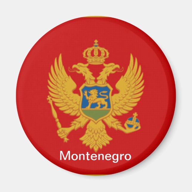 Flagge Montenegros Magnet (Vorne)