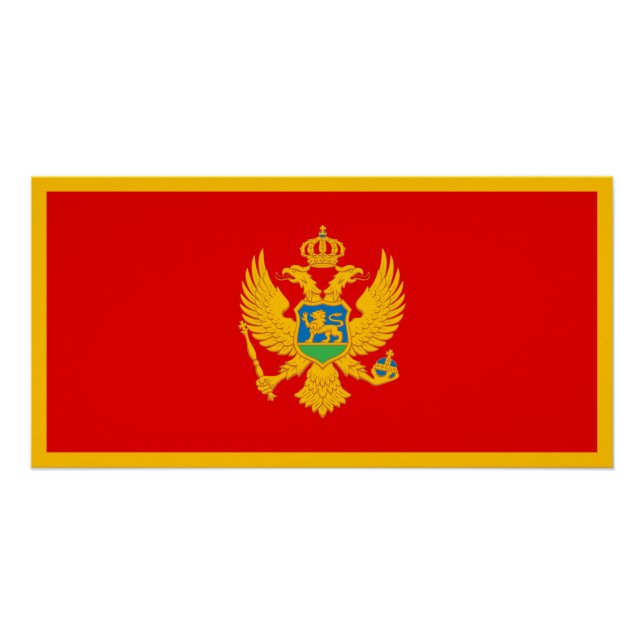 Flagge Montenegros Poster (Vorderseite)
