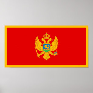 Flagge Montenegros Poster