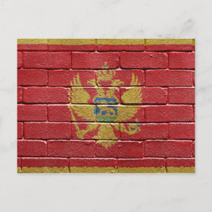 Flagge Montenegros Postkarte