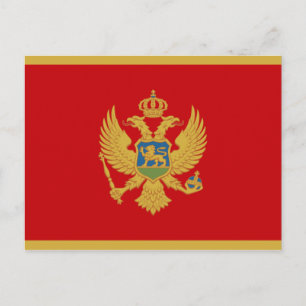 Flagge Montenegros Postkarte
