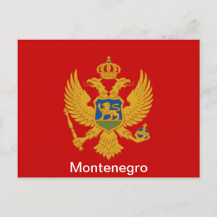 Flagge Montenegros Postkarte