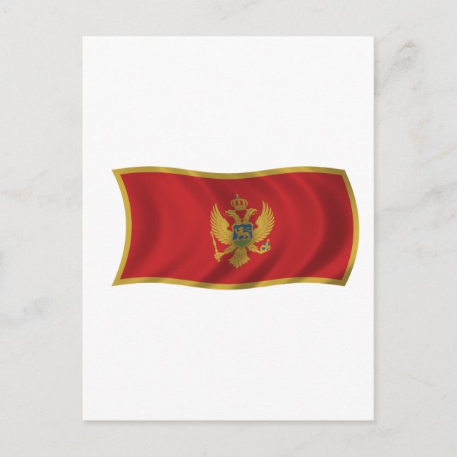Flagge Montenegros Postkarte (Vorderseite)